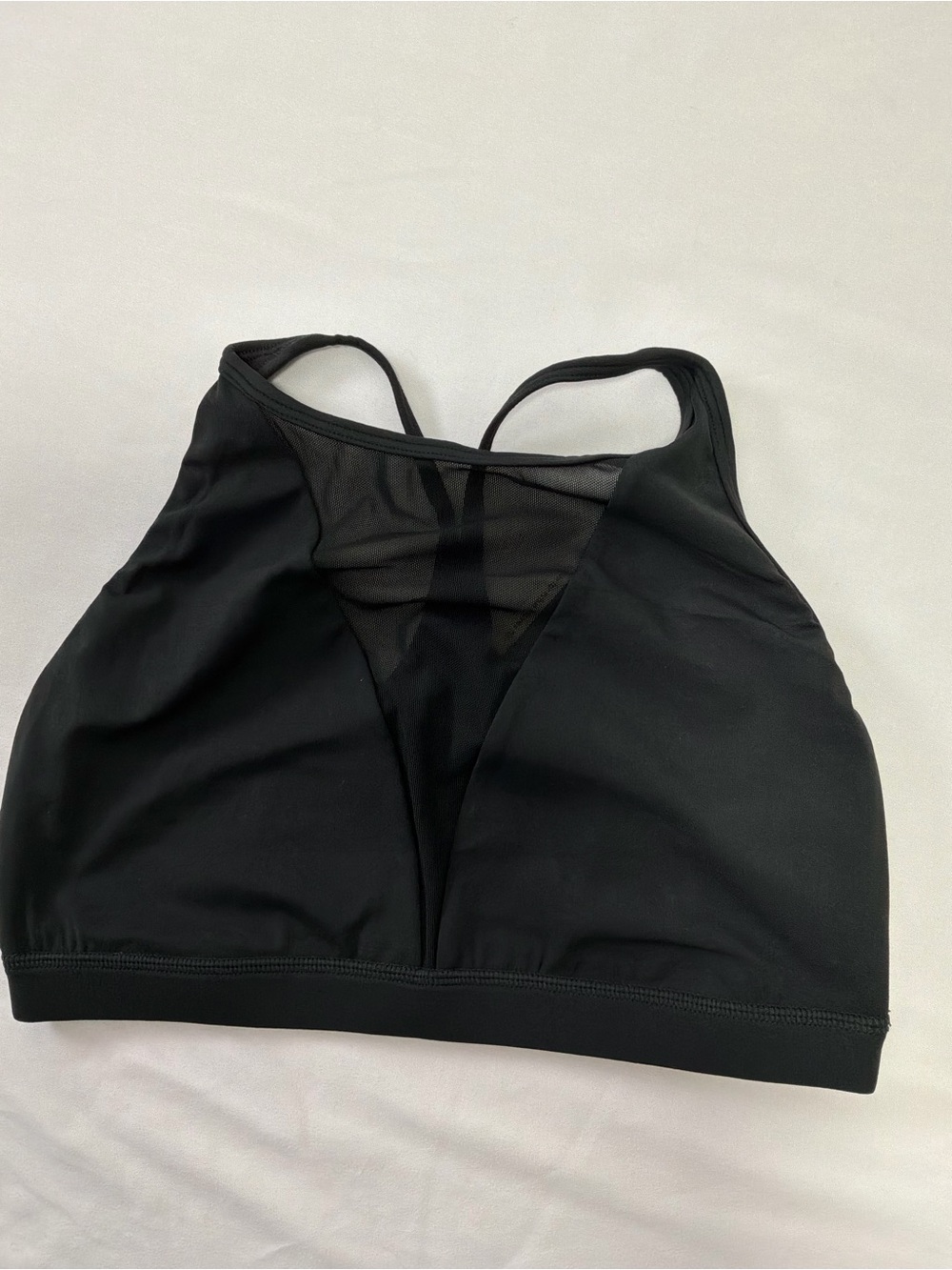 HALARA Black High-Neck Mesh Panel Sports Bralette